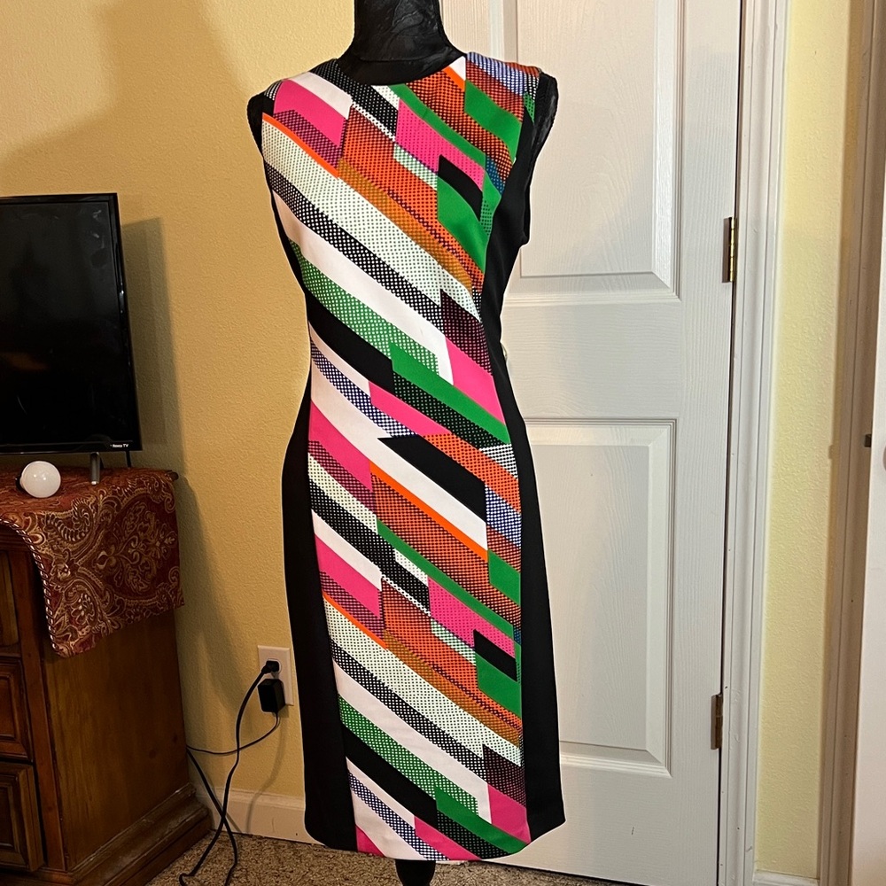 Calvin Klein Multicolor Geometric Midi Dress